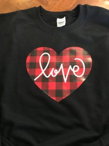 BUFFALO PLAID HEART