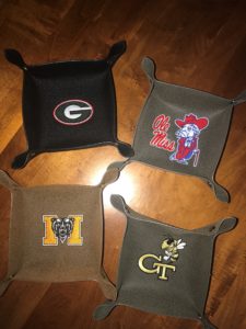 valey trays with college logos